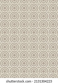 Círculos abstractos de color marrón apilados, fondo de patrón sin costuras. Ilustración vectorial.