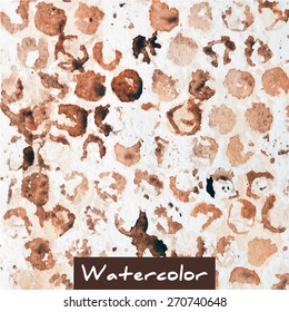 Brown abstract watercolor background