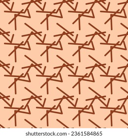 Abstracción marrón sobre un fondo beige. Patrón veloz. Ilustración de fondo, diseño decorativo para tela o papel. Ornamento moderno 