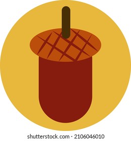Braunes Ahorn, Illustration, Vektorgrafik auf weißem Hintergrund.