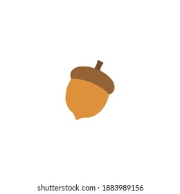 Brown acorn sign icon. Vector illustration eps 10