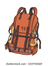 brown adventure bag