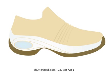 Brown  air sneaker. vector illustration