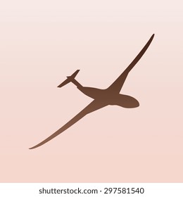 Brown Airplane Icon