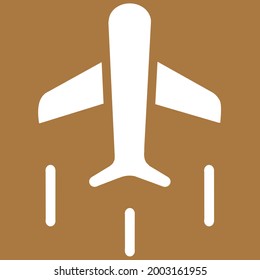 Brown Airport flat simple icon design
