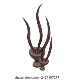 Brown alga icon isometric vector. Marine plant. Sea ocean