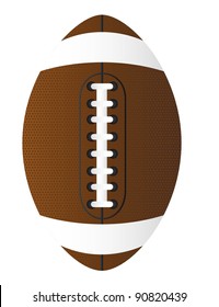 brown american football over white background. vector illustration