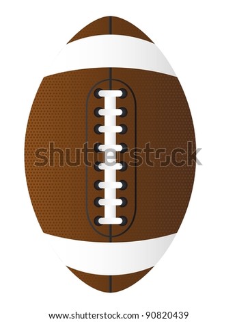 brown american football over white background. vector illustration