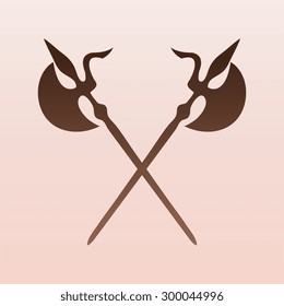 Brown Ancient Weapon Tool Equipment. icon 
