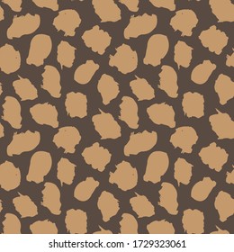 Brown Animal Leopard Seamless Pattern Background for fashion textiles, graphics and crafts