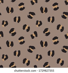 Brown Animal Leopard Seamless Pattern Background for fashion textiles, graphics and crafts