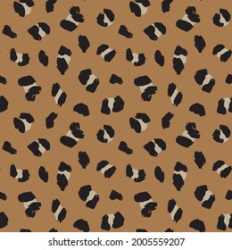 Brown Animal Leopard Seamless Pattern Background for fashion textiles, graphics and crafts