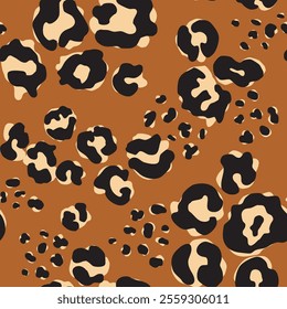 Brown animal print leopard pattern