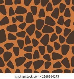 Brown animal print like repeat pattern print