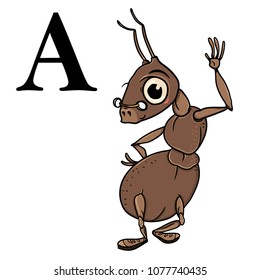 Brown ant - alphabet