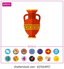 Brown antique amphora icon