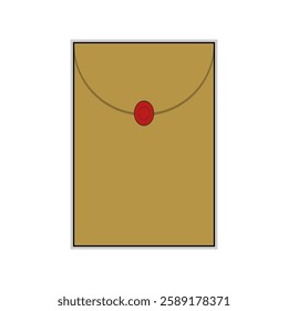 Brown arch envelope with seal design