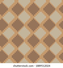 Marrón Argyle, forma diamantífera fondo de patrón sin soldadura adecuado para la moda textil, ropa de cama, gráficos