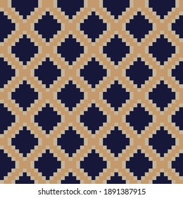 Brauner Argyle, Diamantform, nahtloser Musterhintergrund, geeignet für Modetextilien, Strickwaren, Grafiken
