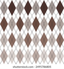Motif gris argyle. Motif d'Image vectorielle argyle. Motif argyle. Motif géométrique harmonieux pour les vêtements, papier d'emballage, arrière-plan flou, arrière-plan flou, carte cadeau, chandail.