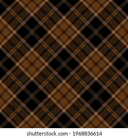 Brown argyle plaid. Tartan pattern for textile, paper and other prints.