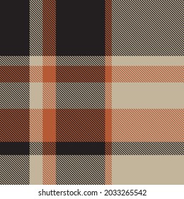 Brown Asymmetric Plaid textured seamless pattern suitable for fashion textiles and graphics