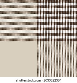 Brown Asymmetric Plaid textured seamless pattern suitable for fashion textiles and graphics