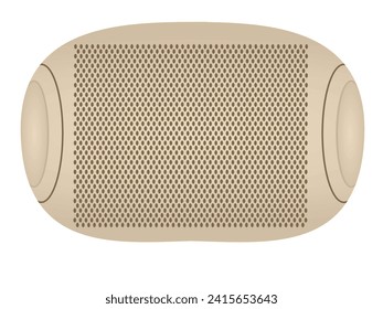 Brown audio speaker. vector illustration