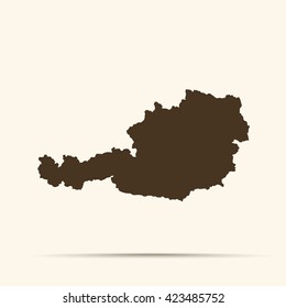 brown Austria Map Illustration