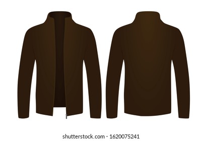 Brown autumn jacket. vector illustration