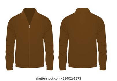 Brown  autumn jacket. vector illustration