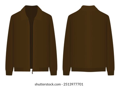 Brown autumn jacket. vector illustration