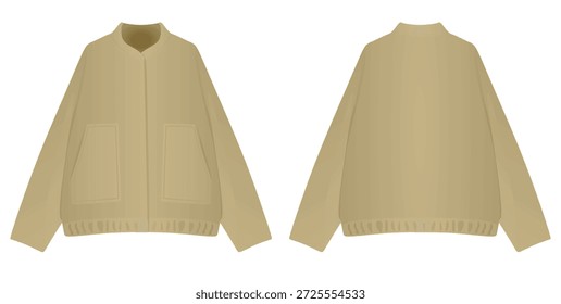 Chaqueta de otoño marrón. Ilustración vectorial