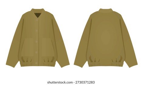 Chaqueta de otoño marrón. Ilustración vectorial
