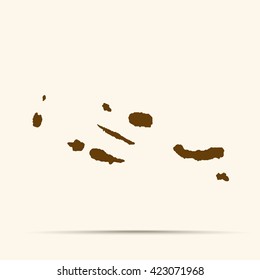 brown Azores Map Illustration