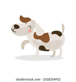 Brown baby dog cute cartoon character object icon isolated on white background,vector illustration.