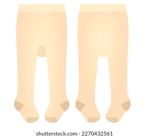 Brown baby pantyhose. vector illustration