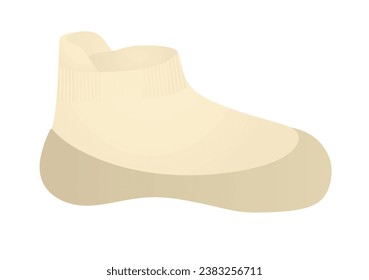 Zapato de bebé marrón. ilustración vectorial