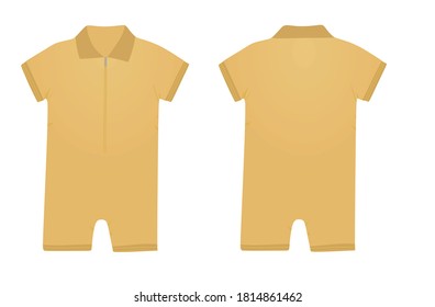 Brown baby suit. vector illustration