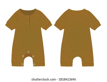 Brown baby suit. vector illustration