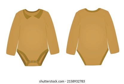 Brown baby suitcase. vector illustration
