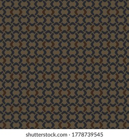 Brown background abstract check motif duotone seamless pattern. Japan style repeat minimalist modern ornament. Freeform shapes allover print block for mens t shirt, fabric, shop window, wrapping cloth
