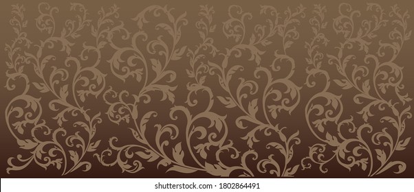 Brown background abstract floral background design