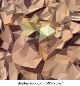 brown background abstract geometric mosaic triangle, polygon vector, modern design texture
