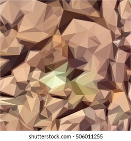 brown background abstract geometric mosaic triangle, polygon vector, modern design texture