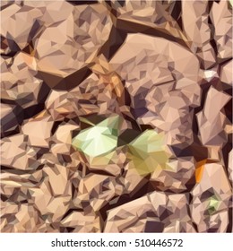 brown background abstract geometric mosaic triangle, polygon vector, modern design texture