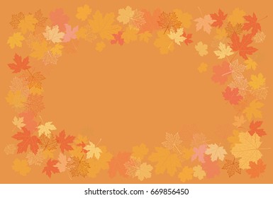 Brown Background of autumn leaves
