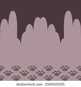 El fondo marrón con estampados de gatos se puede utilizar como fondo publicitario o como modelo de estudio y enseñanza.