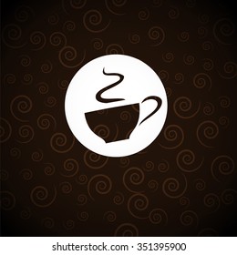 Brown background with coffee beans