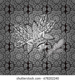Brown background with colored ornament mandala, based on ancient greek and islamic ornaments. For wedding invitation, book cover or flyer.